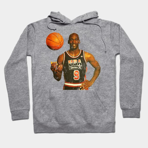 basketball in jordan's hands Hoodie by iritaliashemat